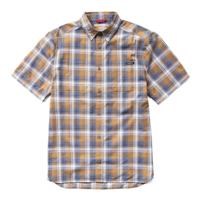Wolverine® Men's Built Stretch Short Sleeve Button Up Plaid Work Shirt