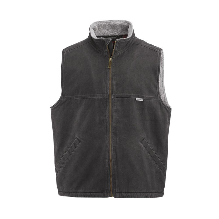 Wolverine® Men's Cotton Twill Upland Sherpa Lined Vest with Extended Tail- Black - W1202810-003