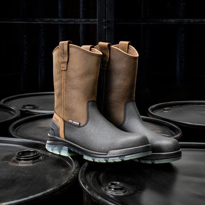 Wolverine® Men's Durashocks Icon Derrick Composite Toe Wellington Boots - Dark Coffee - W261087