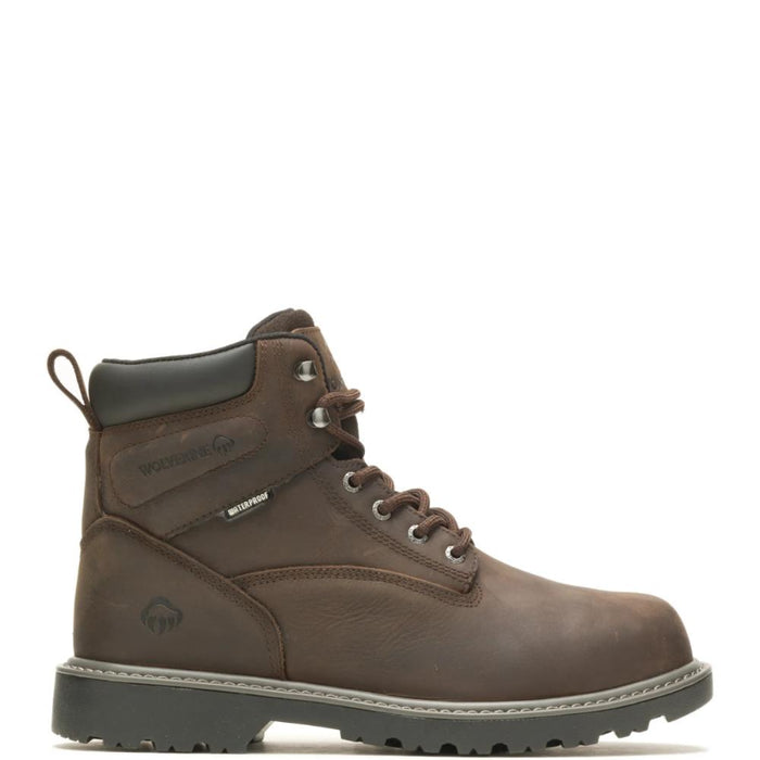 Wolverine® Men's Floorhand Met-Guard Waterproof Steel Toe 6" Boots - Dark Coffee - W231024