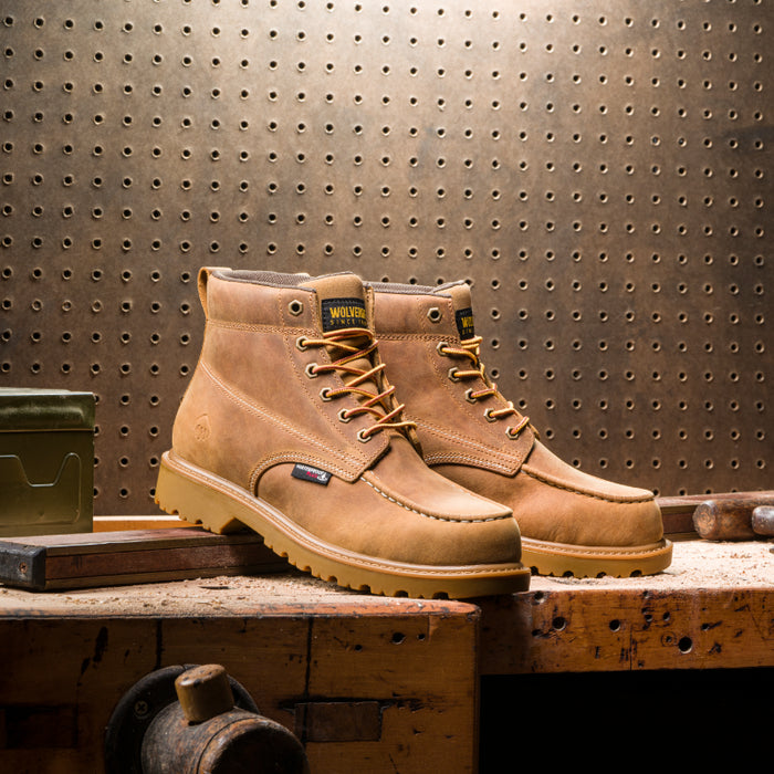 Wolverine® Men's Floorhand Moc Waterproof Steel Toe 6" Boots