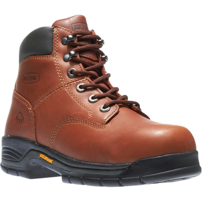 Wolverine® Men's Harrison Lace-Up & Slip Resistant  6" Work Boot - Brown - W04906