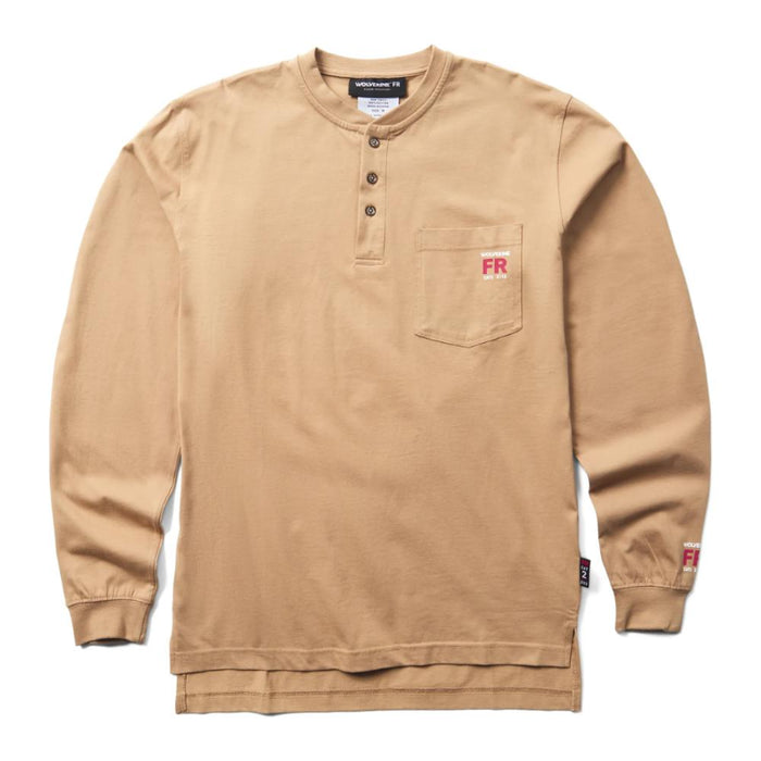 Wolverine® Men's Lightweight FR Henley Sweatshirt with Extended Tail