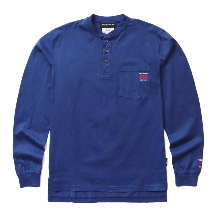 Wolverine® Men's Lightweight FR Henley Sweatshirt with Extended Tail