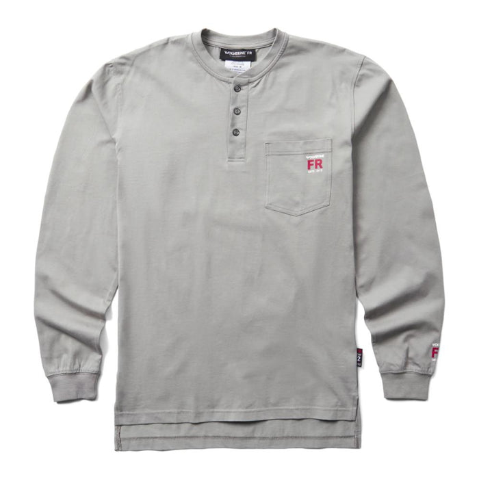 Wolverine® Men's Lightweight FR Henley Sweatshirt with Extended Tail