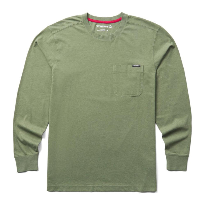 Wolverine® Men's Premium Cotton Classic Long Sleeve Pocket Tee