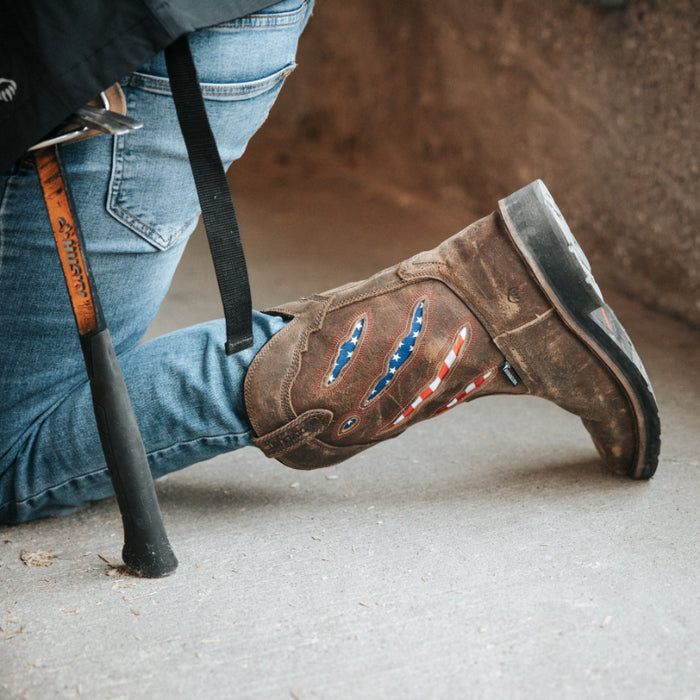 Wolverine® Men's Rancher Claw Steel Toe Wellington Boots - Flag/Brown - W201218