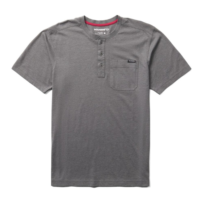 Wolverine® Men's Short Sleeve Henley with Chest Pocket Cotton Tee
