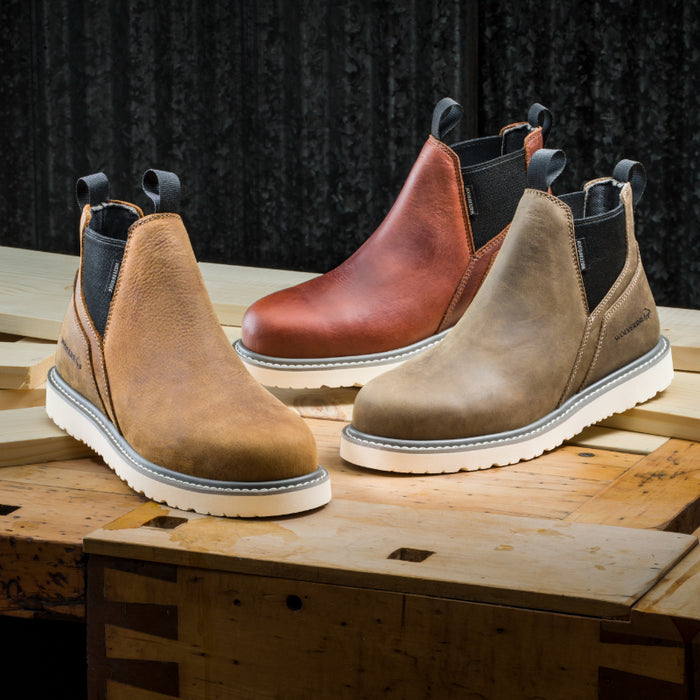 Wolverine® Men's Trade Wedge Waterproof Steel Toe Chelsea Boots - Sudan Brown - W231101