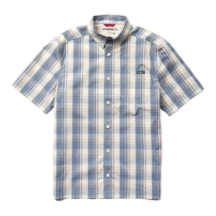 Wolverine® Men's Vented Back Plaid Short Sleeve Work Shirt