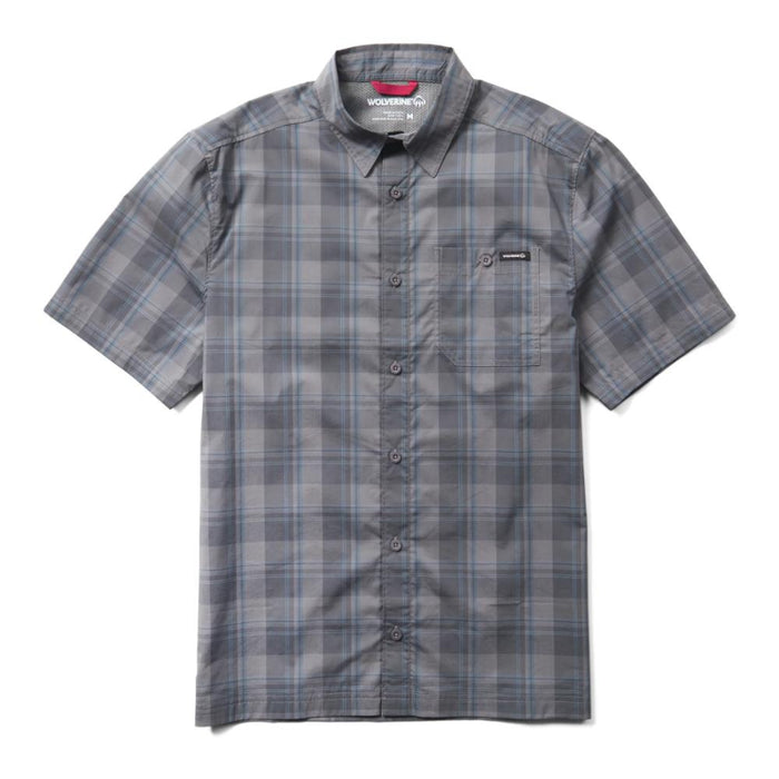 Wolverine® Men's Vented Back Plaid Short Sleeve Work Shirt