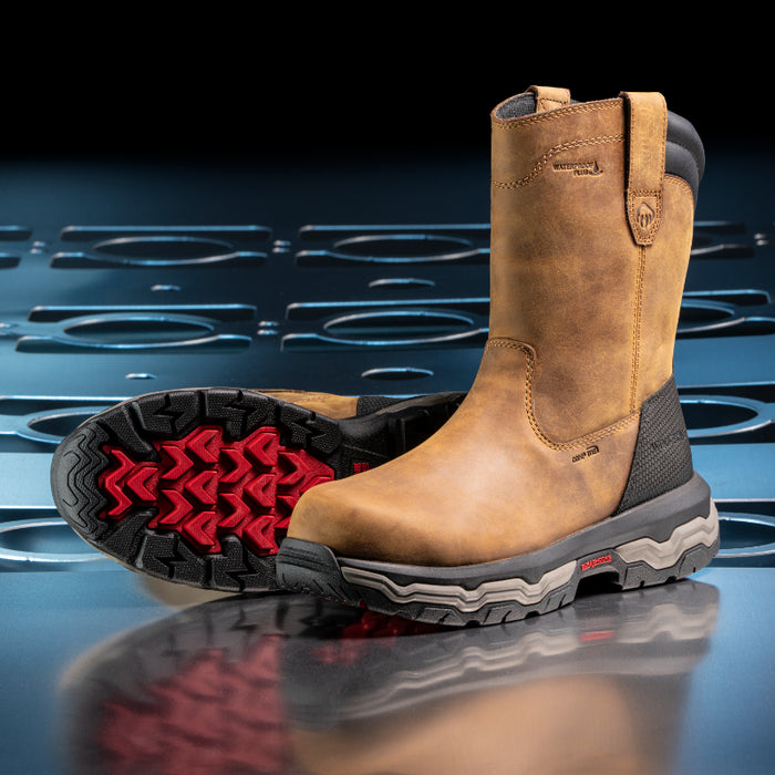Wolverine® Men's Waterproof Alpha Infinity Energy Bound™ Composite Toe Wellington Boots - Dark Tan -  W251108