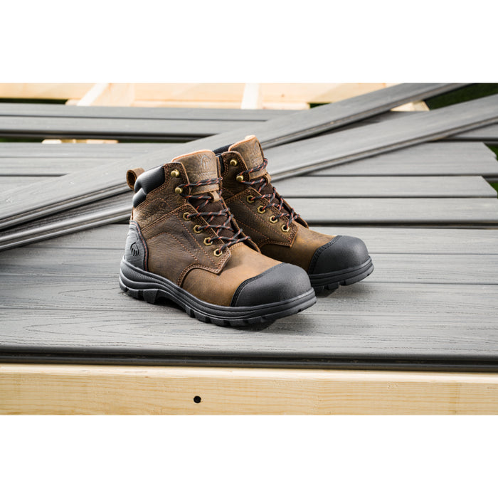 Wolverine® Men's Waterproof Carlsbad Cap Slip Resistant 6" Boots - Brown - W241079