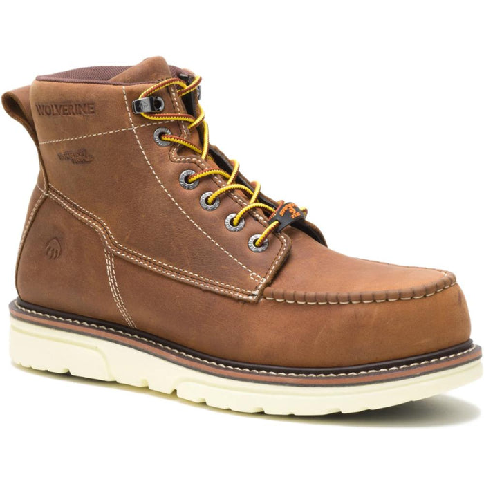 Wolverine® Men's Waterproof I-90 DuraShocks® Composite Toe 6" Wedge MOC Boots - Tan - W201097