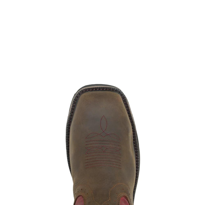 Wolverine® Men's Waterproof Rancher Composite Toe Wellington Boots with Met-Guard - Brown/Red - W10929