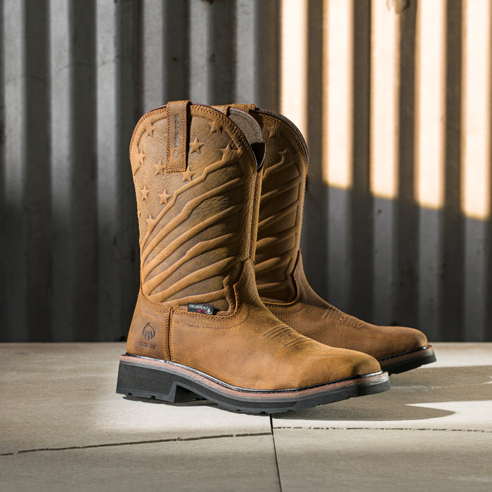 Wolverine® Men's Waterproof Rancher Flag LX Steel Toe Wellington Boots