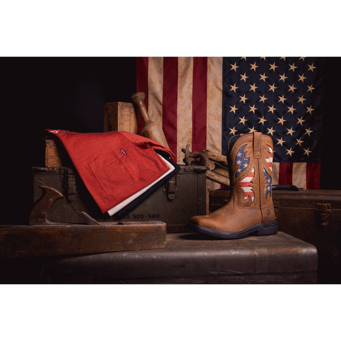 Wolverine® Men's Waterproof Rancher Flag Steel Toe Wellington Boots - Brown - W241181
