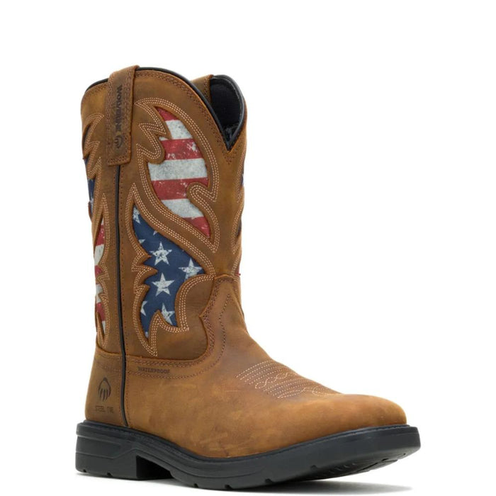 Wolverine® Men's Waterproof Rancher Flag Steel Toe Wellington Boots - Brown - W241181