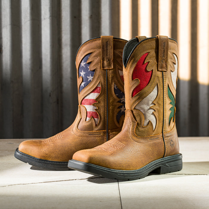 Wolverine® Men's Waterproof Rancher Flag Steel Toe Wellington Boots - Brown - W241183