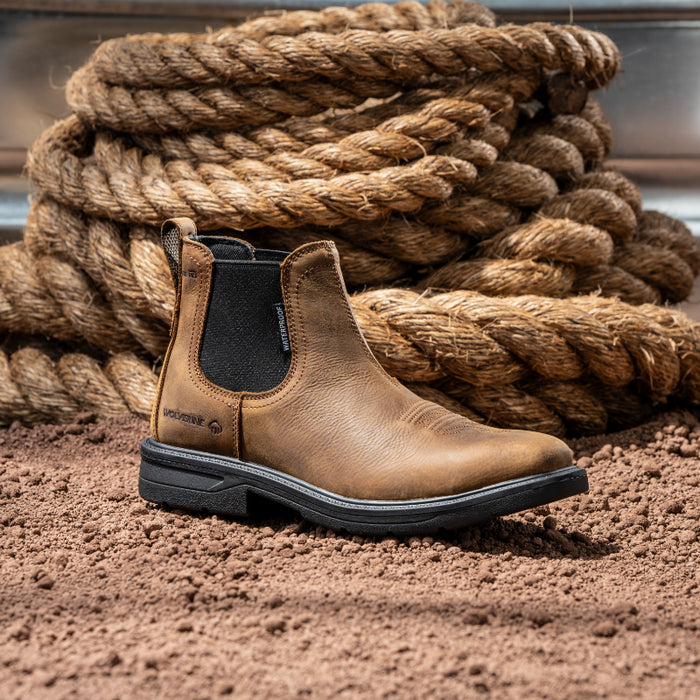 Wolverine® Men's Waterproof Rancher Level Steel Toe Chelsea Boots - Sudan Brown - W251061