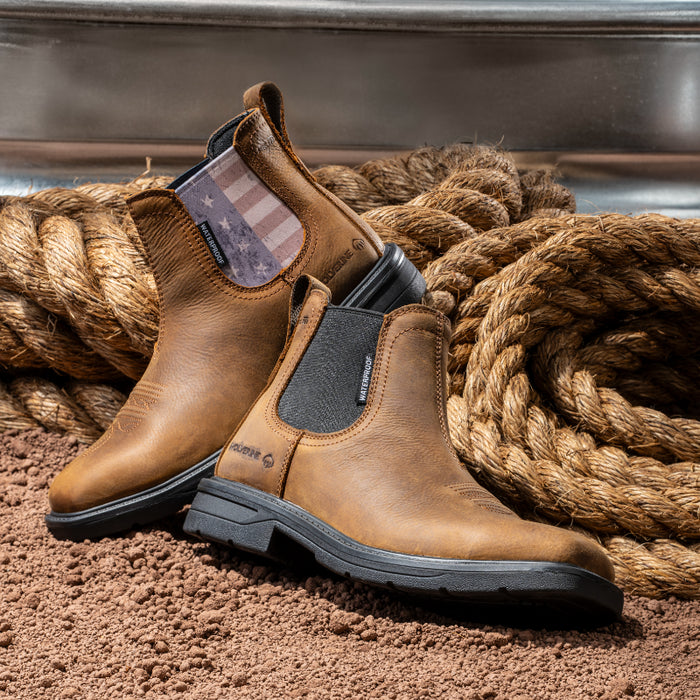 Wolverine® Men's Waterproof Rancher Level Steel Toe Chelsea Boots - Sudan Brown - W251061