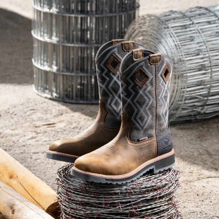 Wolverine® Men's Waterproof Rancher Pro HyperRest™ Steel Toe Wellington Boots - Titanium - W250030