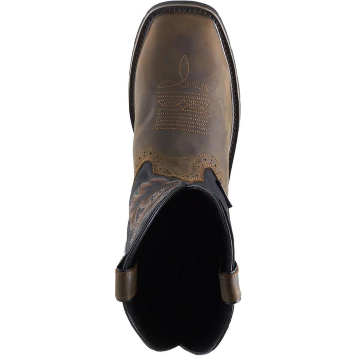 Wolverine® Men's Waterproof Rancher Soft Toe Wellington Boots - Black/Brown - W10768