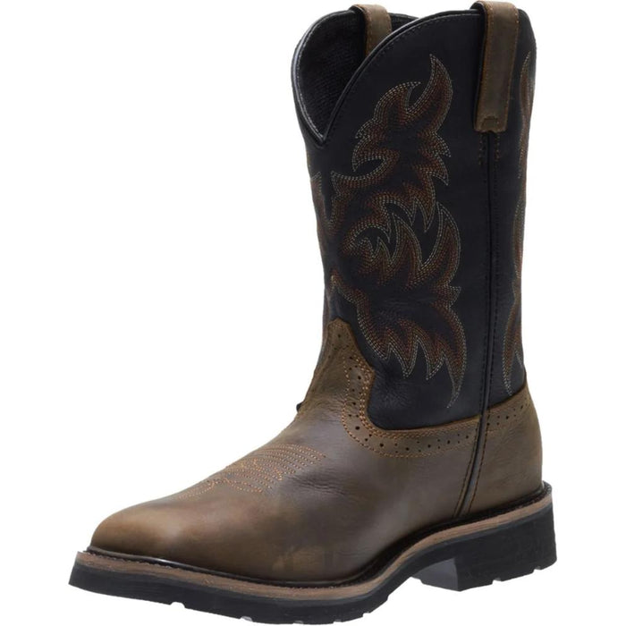 Wolverine® Men's Waterproof Rancher Soft Toe Wellington Boots - Black/Brown - W10768