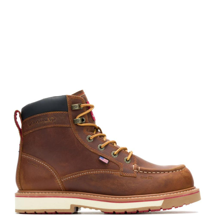 Wolverine® Men's Waterproof Reloader USA Composite Toe 6" Boots - Tobacco - W271001