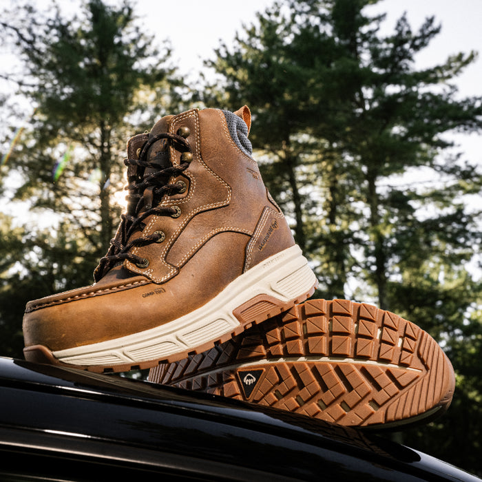 Wolverine® Men's Waterproof Ride Wedge Composite Toe Bound Electric Hazard 6" Boots - Cashew - W241153