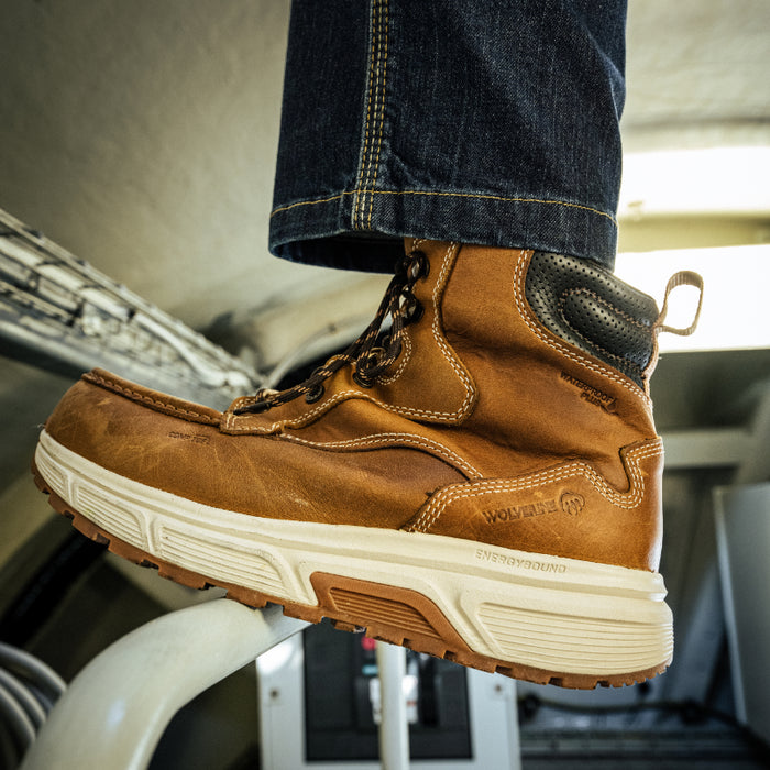 Wolverine® Men's Waterproof Ride Wedge Composite Toe Bound Electric Hazard 6" Boots - Cashew - W241153