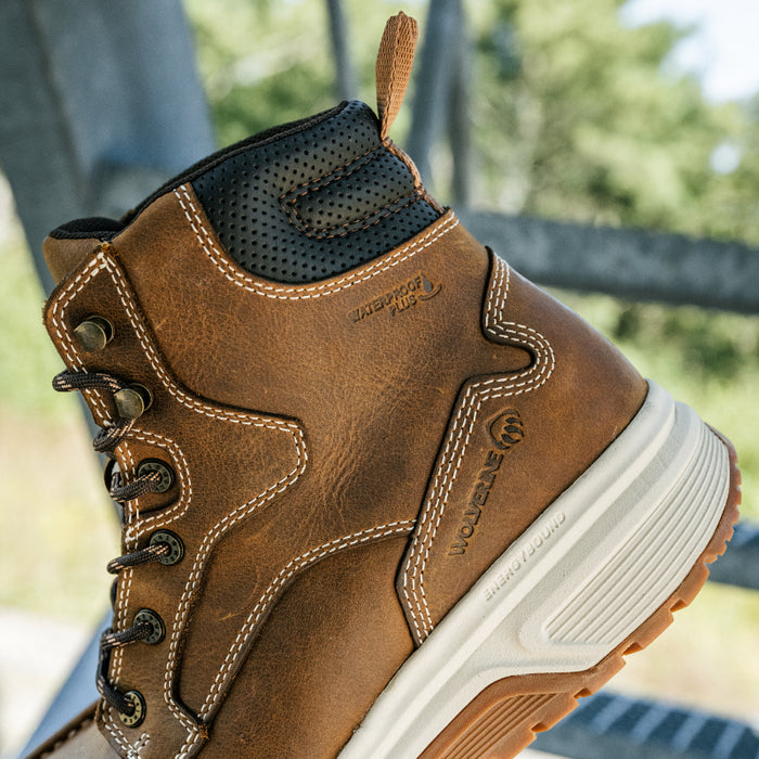 Wolverine® Men's Waterproof Ride Wedge Composite Toe Bound Electric Hazard 6" Boots - Cashew - W241153