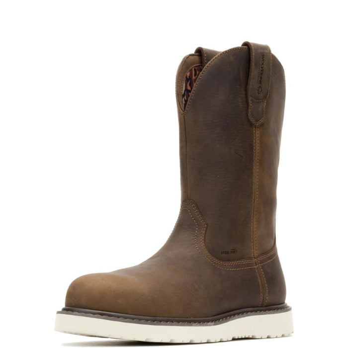 Wolverine® Men's Waterproof  Steel Toe Bronc Wedge Wellington Boots - Dark Brown - W080184