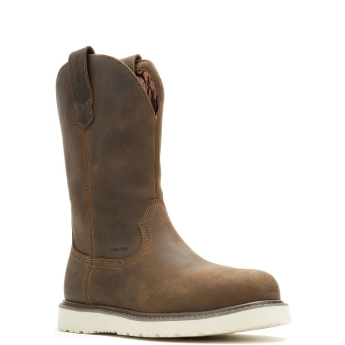 Wolverine® Men's Waterproof  Steel Toe Bronc Wedge Wellington Boots - Dark Brown - W080184
