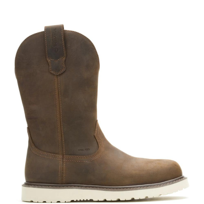 Wolverine® Men's Waterproof  Steel Toe Bronc Wedge Wellington Boots - Dark Brown - W080184