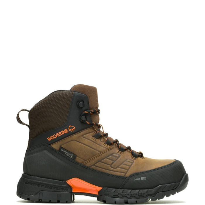 Wolverine® Men's Waterproof Surge LX 6" CarbonMax® Work Boot - Sudan Brown - W080166