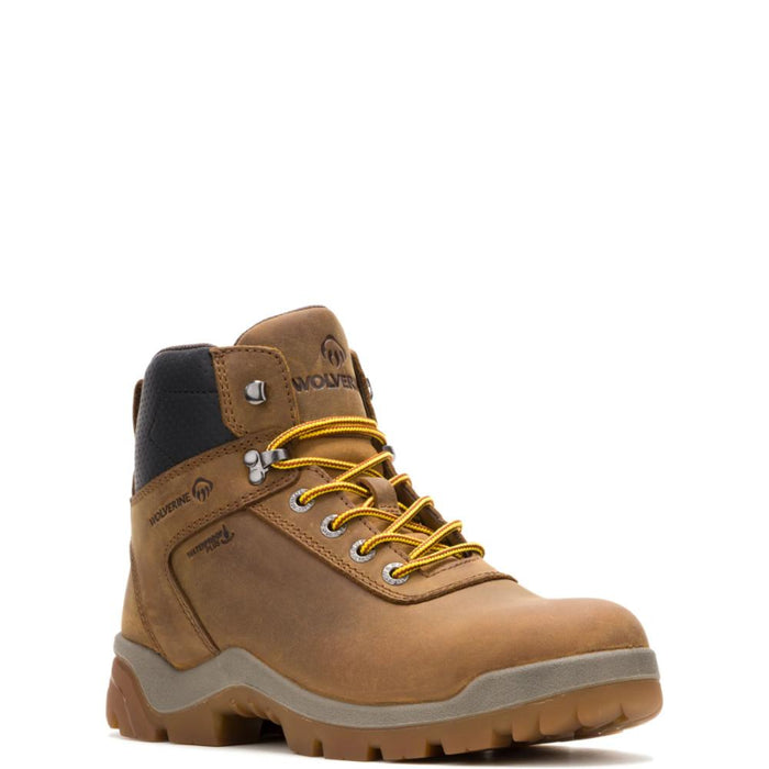 Wolverine® Men's Waterproof Vantage HyperRest™ Steel Toe 6" Boots - Dark Tan - W250028