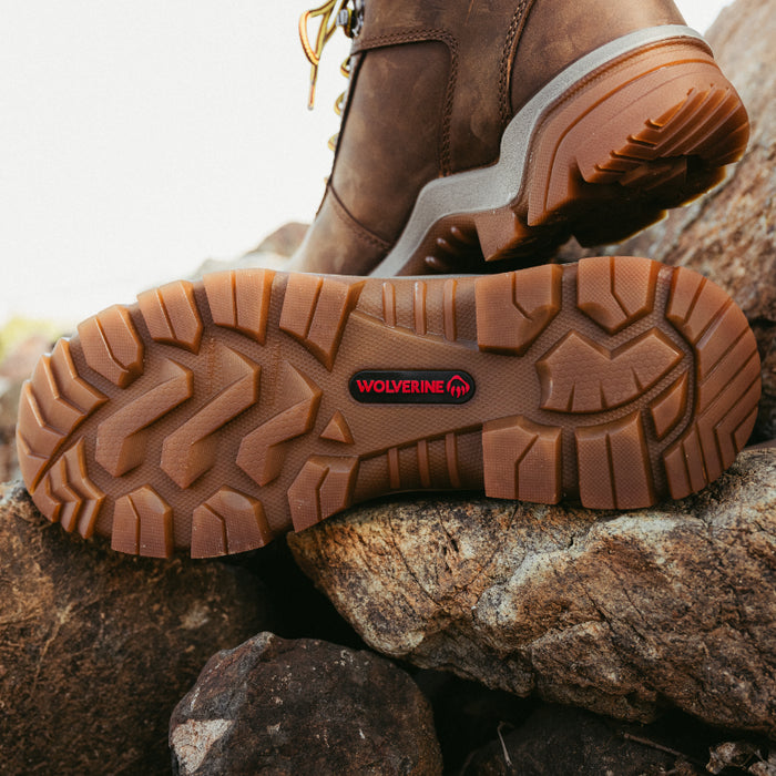 Wolverine® Men's Waterproof Vantage HyperRest™ Steel Toe 6" Boots - Dark Tan - W250028