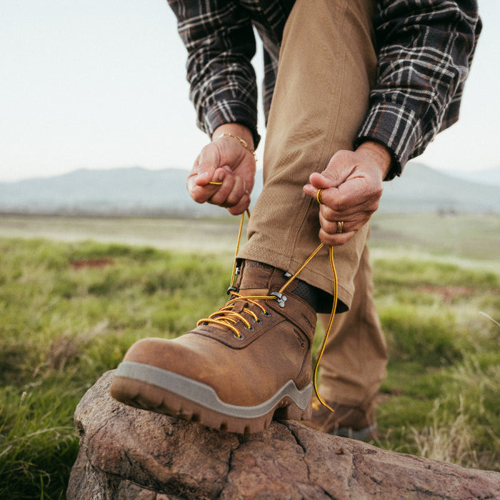 Wolverine® Men's Waterproof Vantage HyperRest™ Steel Toe 6" Boots - Dark Tan - W250028