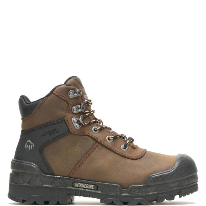 Wolverine® Men's Waterproof Warrior Composite Toe 6" Boots with Met-Guard - Dark Coffee - W10942
