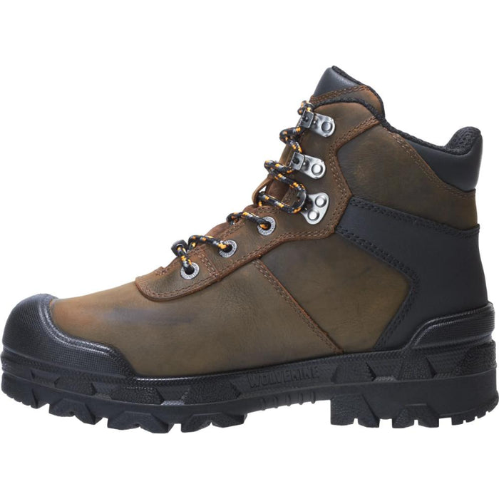 Wolverine® Men's Waterproof Warrior Composite Toe 6" Boots with Met-Guard - Dark Coffee - W10942