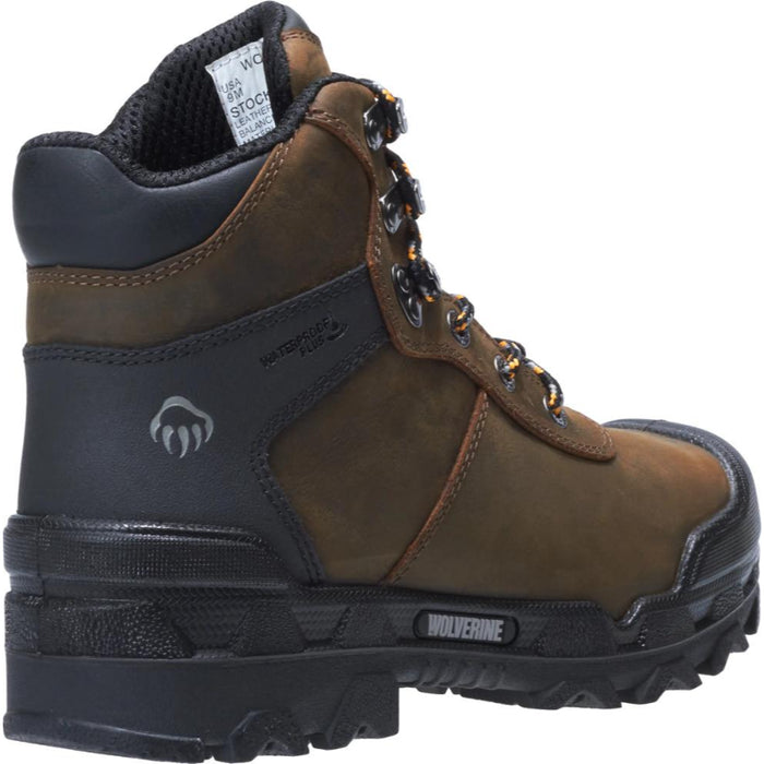 Wolverine® Men's Waterproof Warrior Composite Toe 6" Boots with Met-Guard - Dark Coffee - W10942