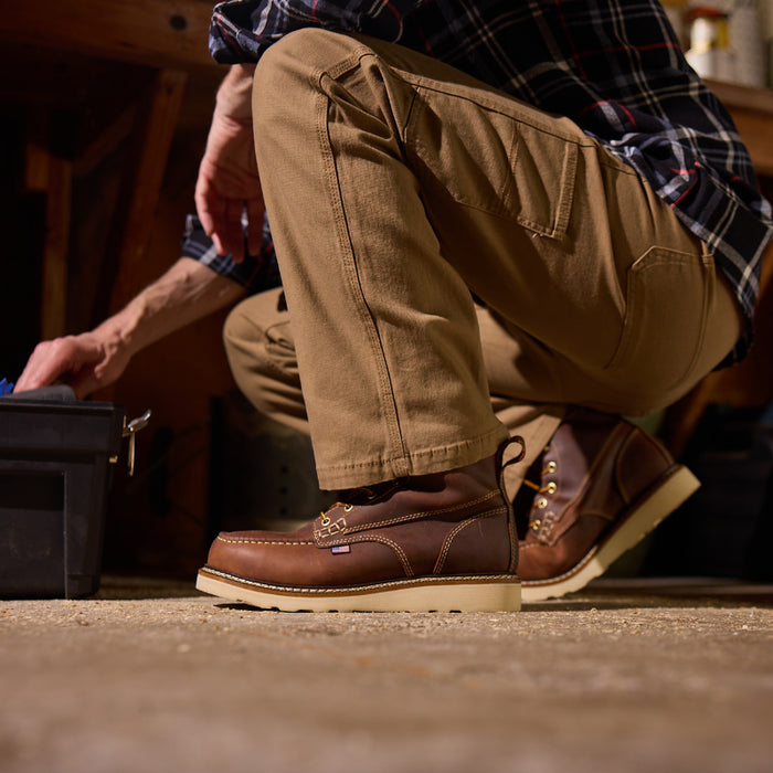 Wolverine® Men's Workshop Wedge Composite Toe 6" Boots - Brown - W261060
