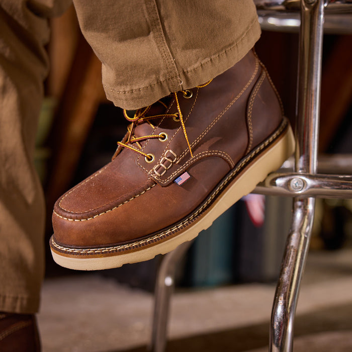 Wolverine® Men's Workshop Wedge Composite Toe 6" Boots - Brown - W261060
