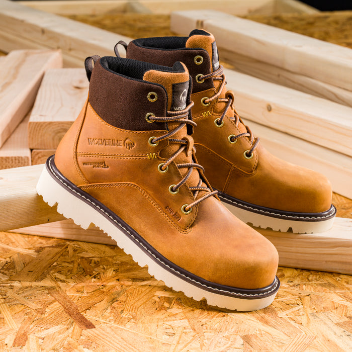 Wolverine® Women's Waterproof Revival Composite Toe Bound Electric Hazard 6" Boots - Cashew - W241141