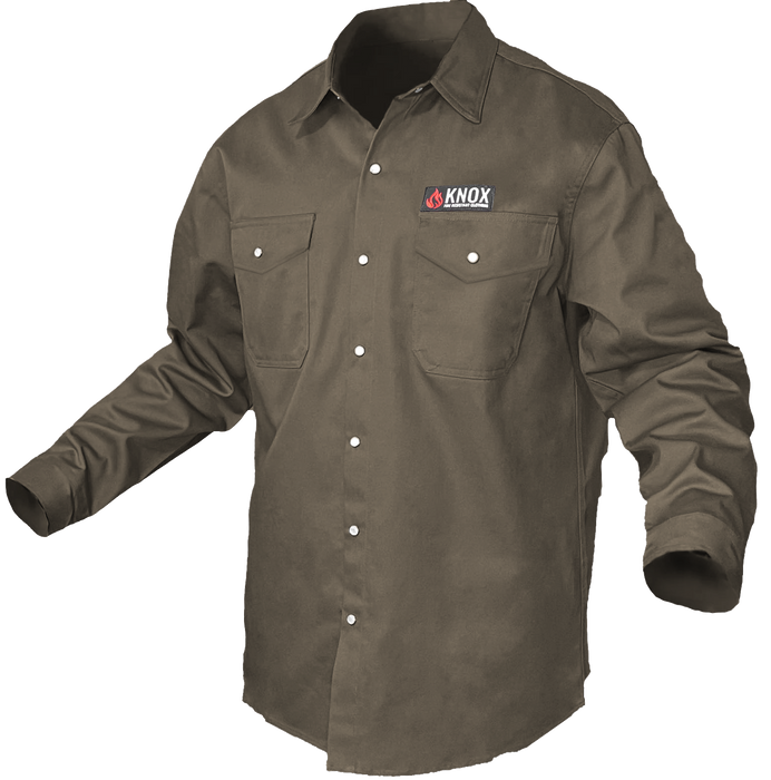 Knox FR Flame Resistant Shirt Ash Gray With Pearl Snap Buttons