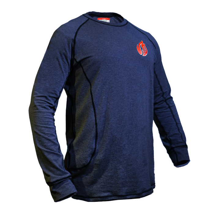 Knox FR Long Sleeve Breathable Crew Flame Resistant Shirt - Space Blue