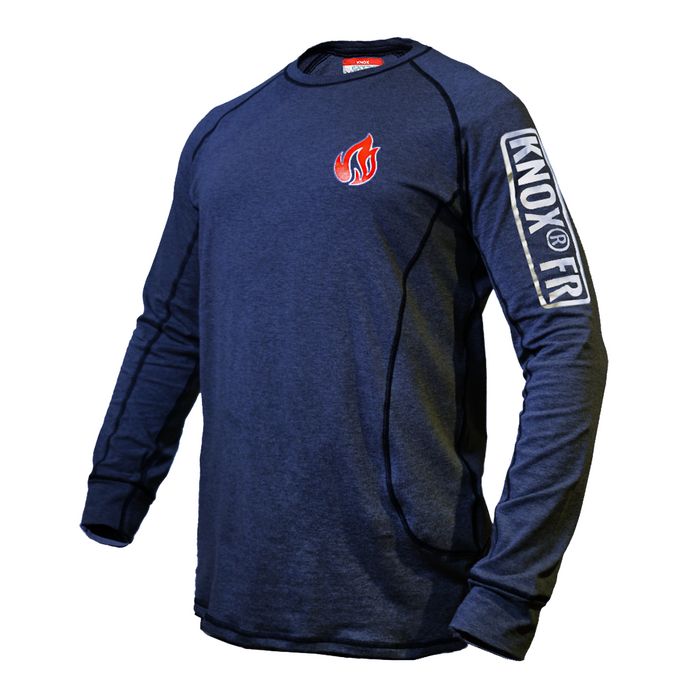 Knox FR Long Sleeve Breathable Crew Flame Resistant Shirt - Space Blue