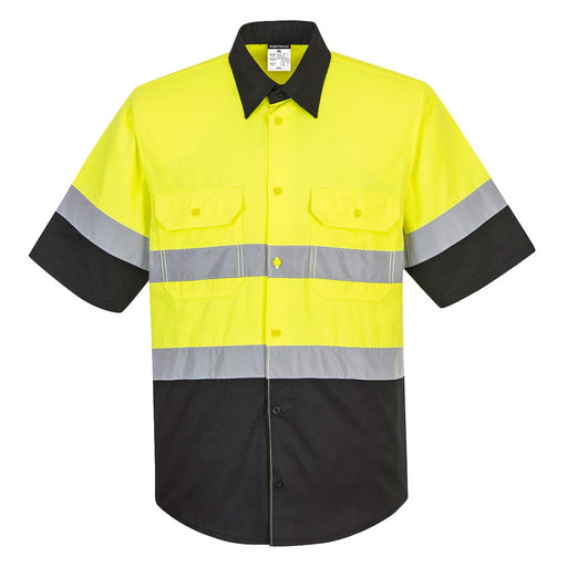PORTWEST® Two Tone Short Sleeve Work Shirt - ANSI Class 2 - E067