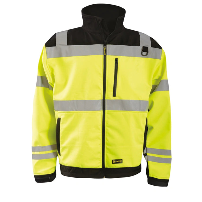 Shell Visible Jacket OccuNomix High Visibility Soft Shell Jacket - Yellow / Black - Type R ...